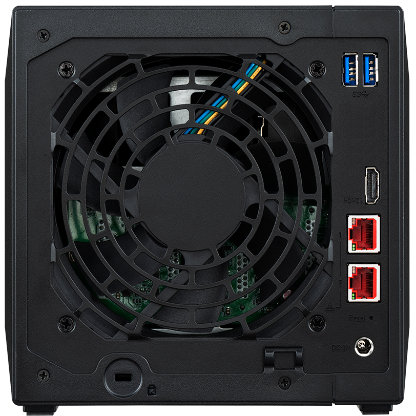 A large main feature product image of Asustor Nimbustor 4 Gen2 Tower 4-Bay NAS - (2.0GHz Quad-Core, 4GB RAM, Dual 2.5GbE