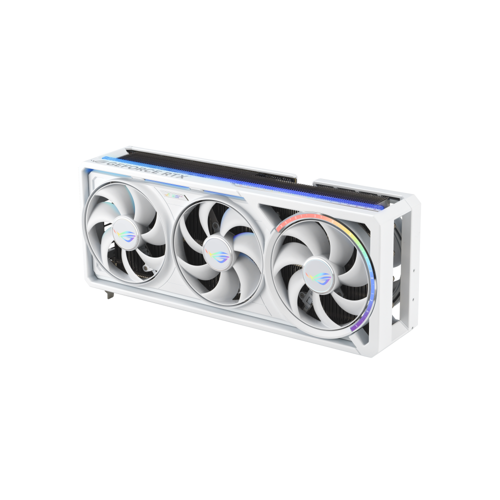 A large main feature product image of ASUS GeForce RTX 5090 ROG Astral OC 32GB GDDR7 - White