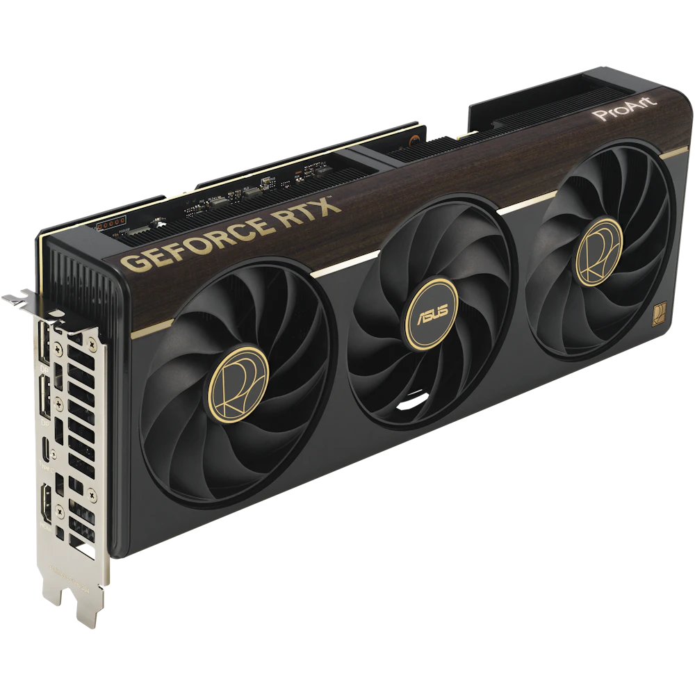 A large main feature product image of ASUS GeForce RTX 5080 ProArt OC 16GB GDDR7