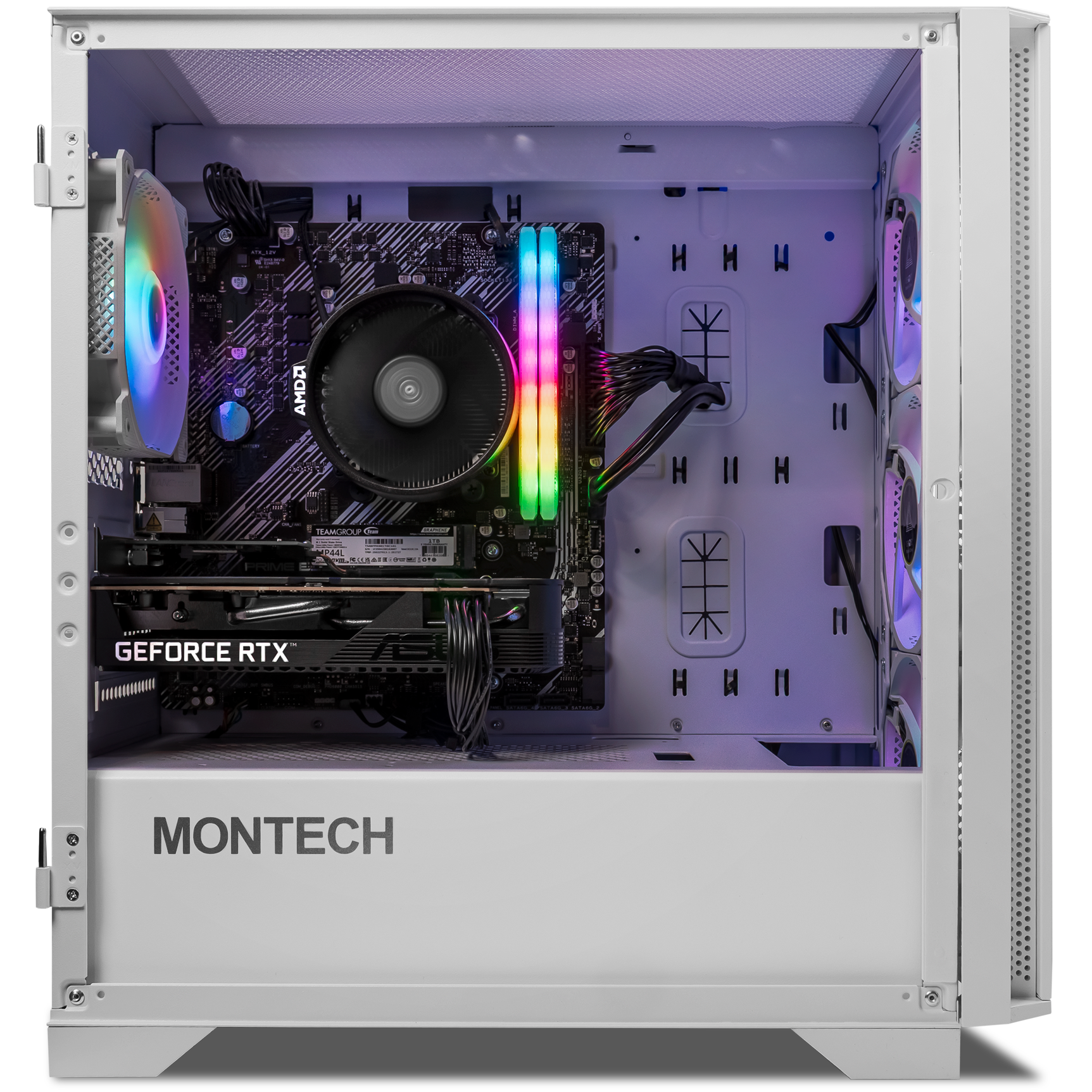 A large main feature product image of PLE Flash RTX 5050 Prebuilt Ready To Go Gaming PC