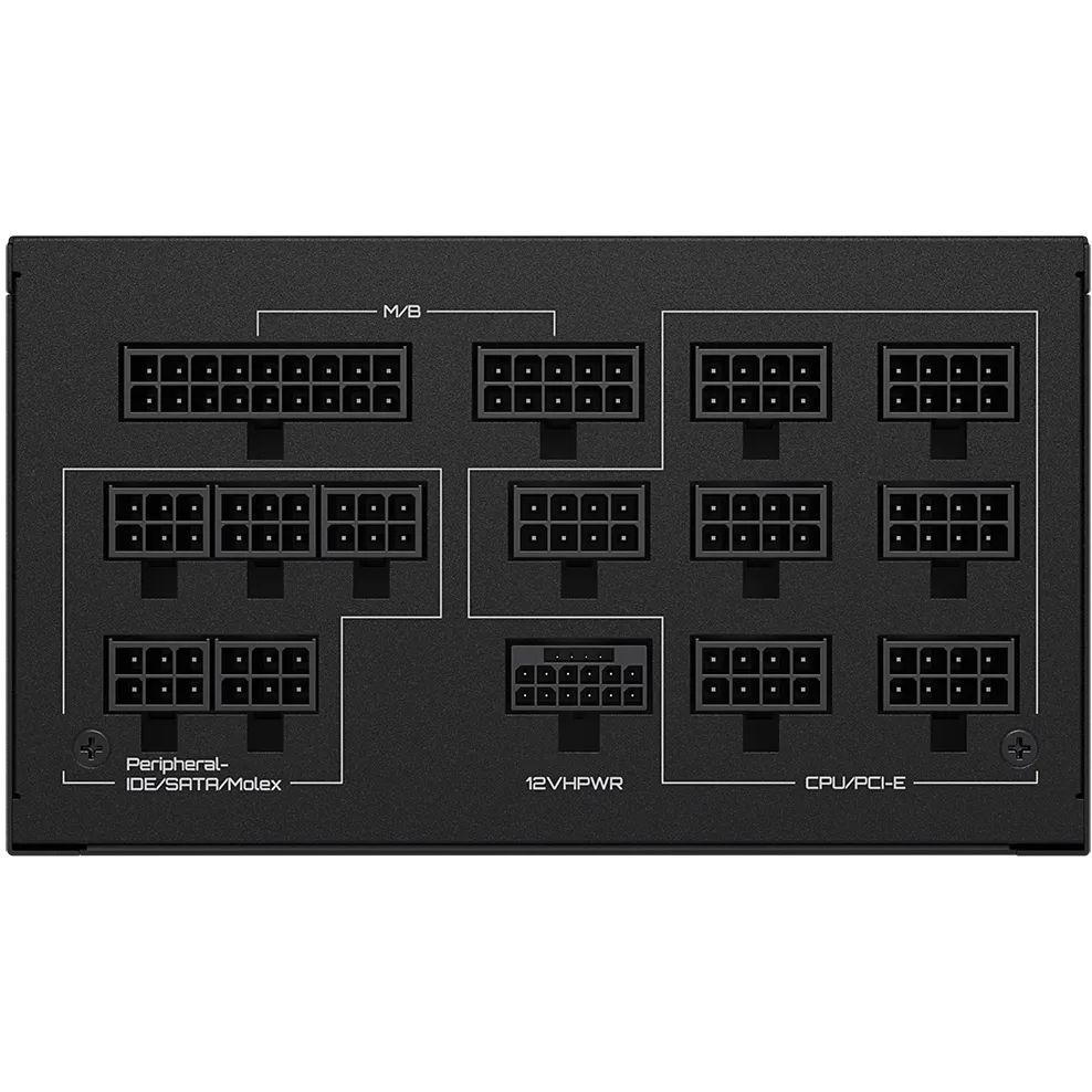 A large main feature product image of Gigabyte UD UD1300GM PG5 1300W Gold PCIe 5.0 Modular PSU