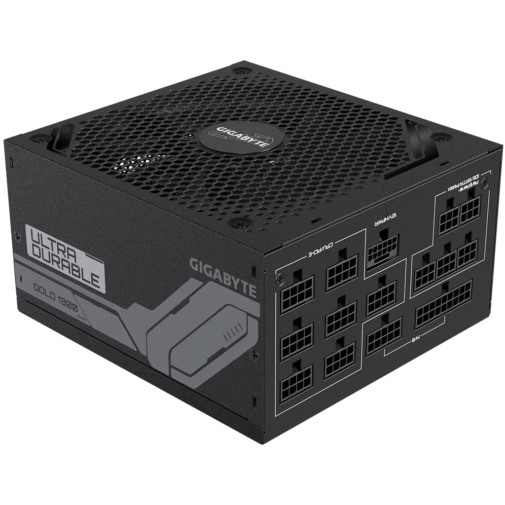 A large main feature product image of Gigabyte UD UD1300GM PG5 1300W Gold PCIe 5.0 Modular PSU