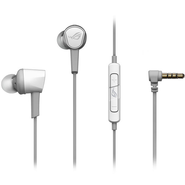 A large main feature product image of ASUS ROG Cetra II Core In-Ear Gaming Headphones - Moonlight White