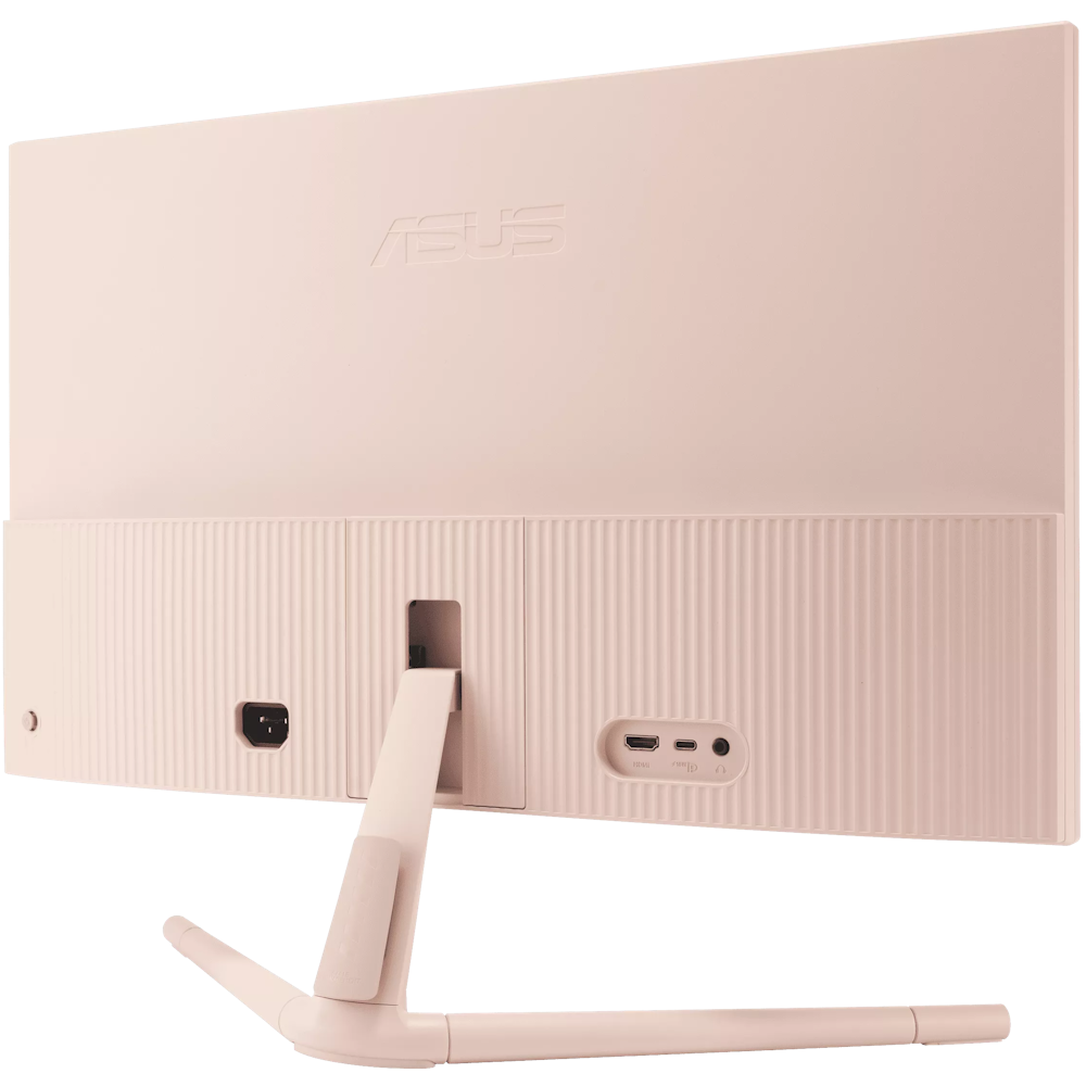 A large main feature product image of ASUS Eye Care VU279CFE-P - 27" 1080p 100Hz IPS Monitor - Pink