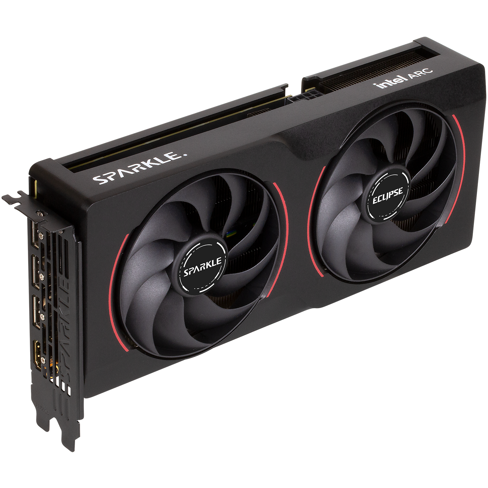 A large main feature product image of SPARKLE Intel Arc Battlemage B570 Eclipse OC 10GB GDDR6