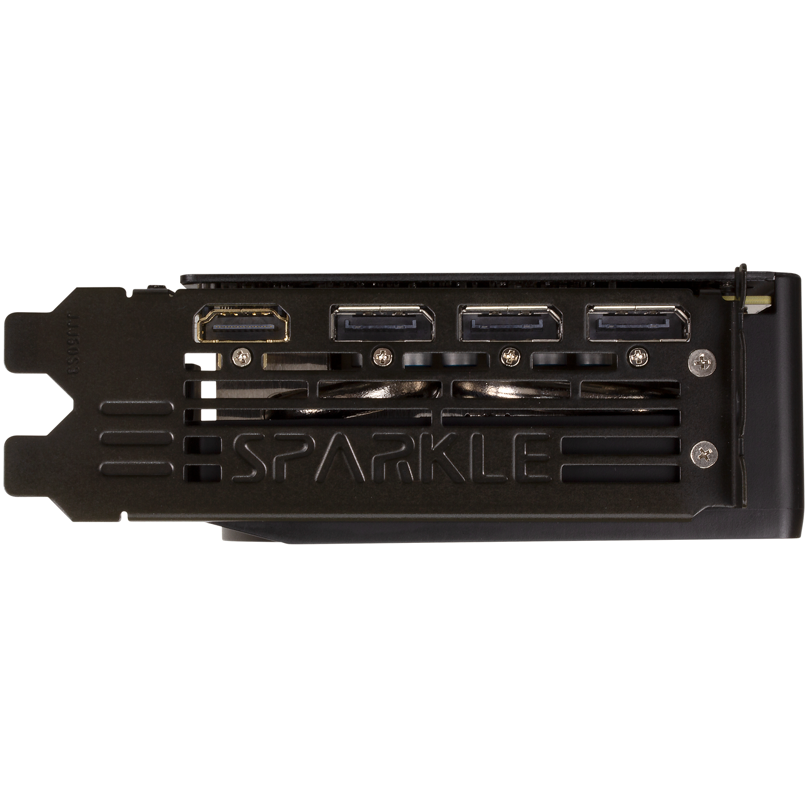 A large main feature product image of SPARKLE Intel Arc Battlemage B580 TITAN Nox OC 12GB GDDR6