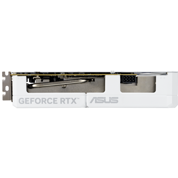 A large main feature product image of ASUS GeForce RTX 5060 Ti Dual OC 16GB GDDR7 - White