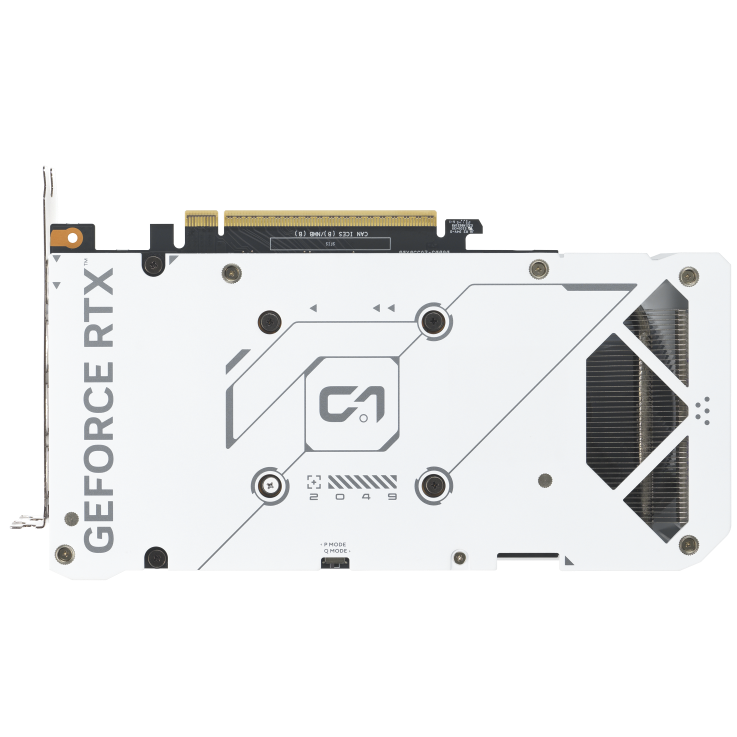 A large main feature product image of ASUS GeForce RTX 5060 Ti Dual OC 16GB GDDR7 - White