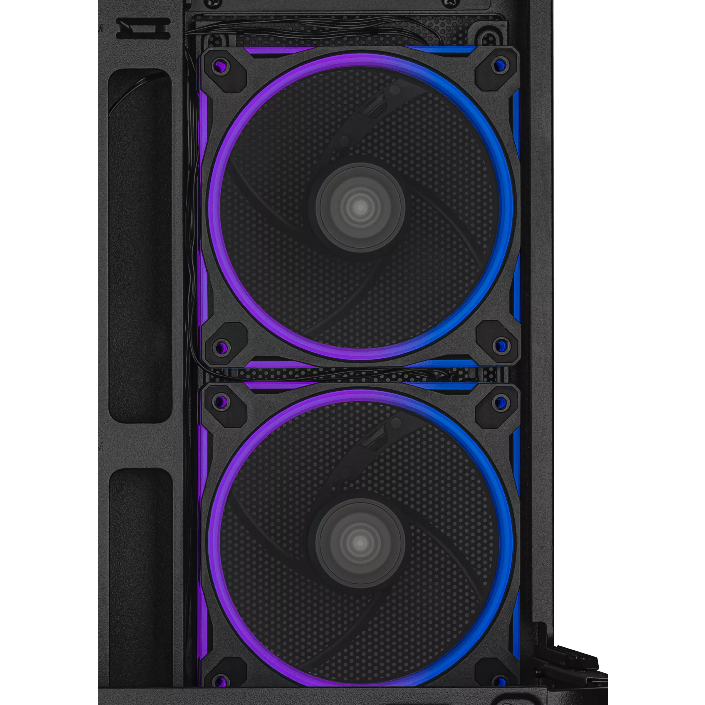 A large main feature product image of ASUS PRIME AP202 ARGB mATX Case - Black