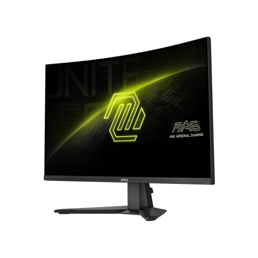 A large main feature product image of EX-DEMO MSI MAG 27C6F E20 - 27" Curved 1080p 200Hz 0.5ms Fast VA Gaming Monitor