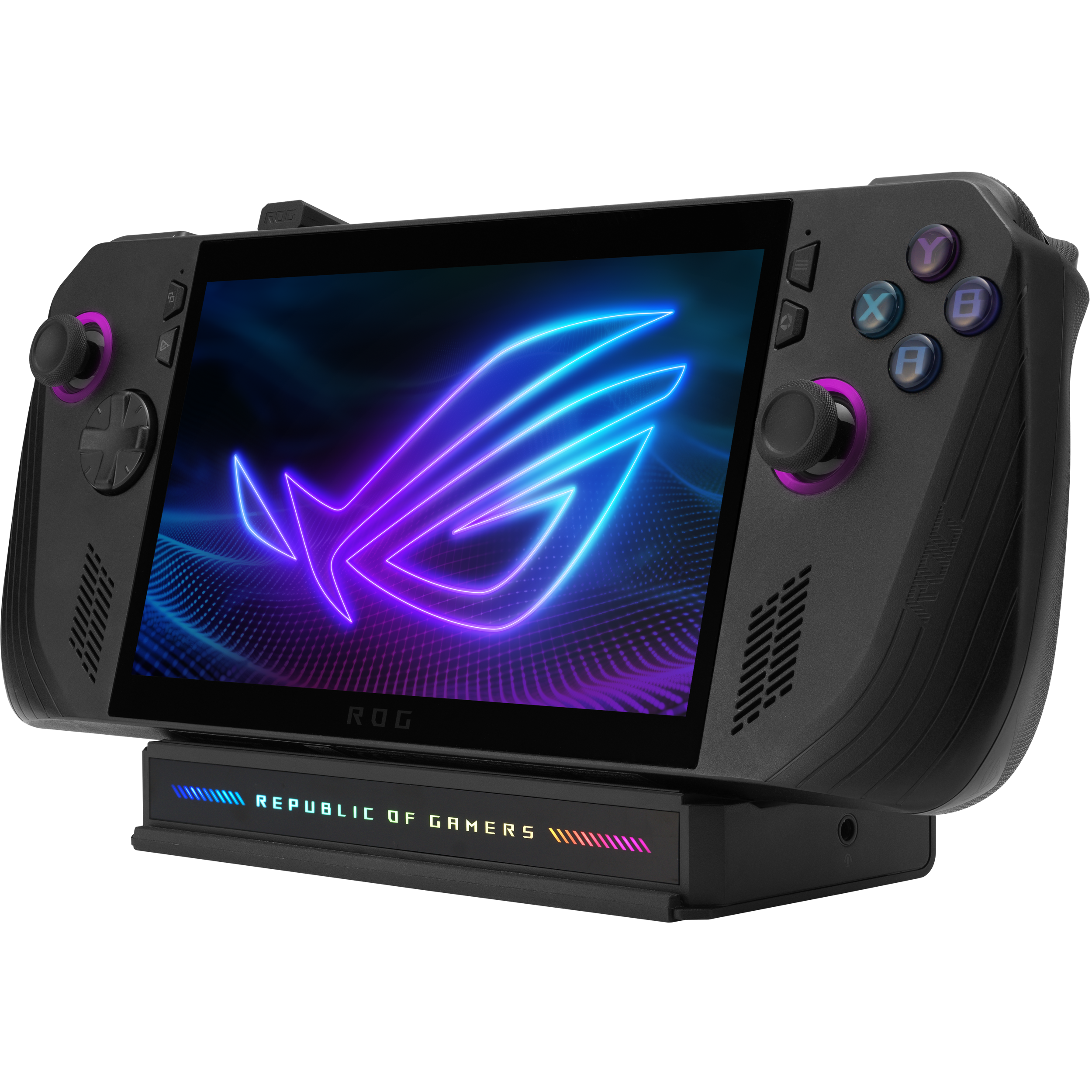 A large main feature product image of ASUS ROG Bulwark Dock DG300