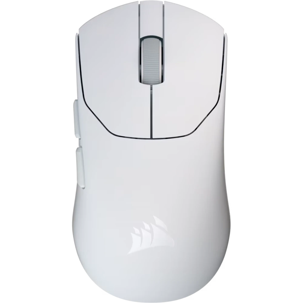 A large main feature product image of Corsair SABRE v2 PRO Ultralight Gaming Mouse (White)