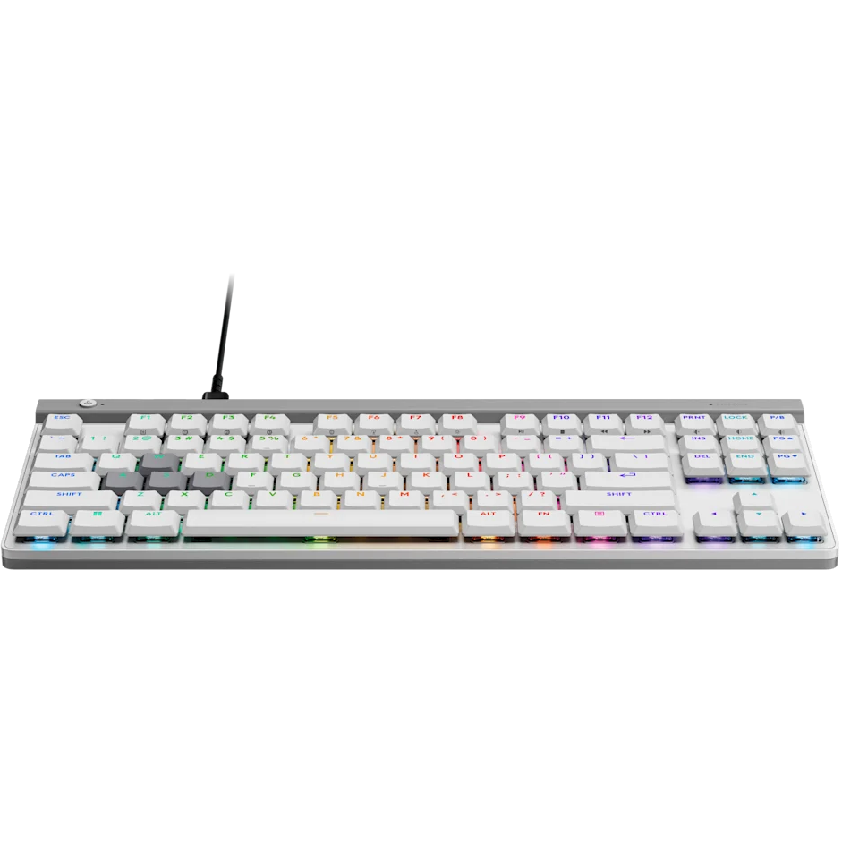 A large main feature product image of Logitech G515 RAPID TKL Low Profile Magnetic Analog Gaming Keyboard (White)