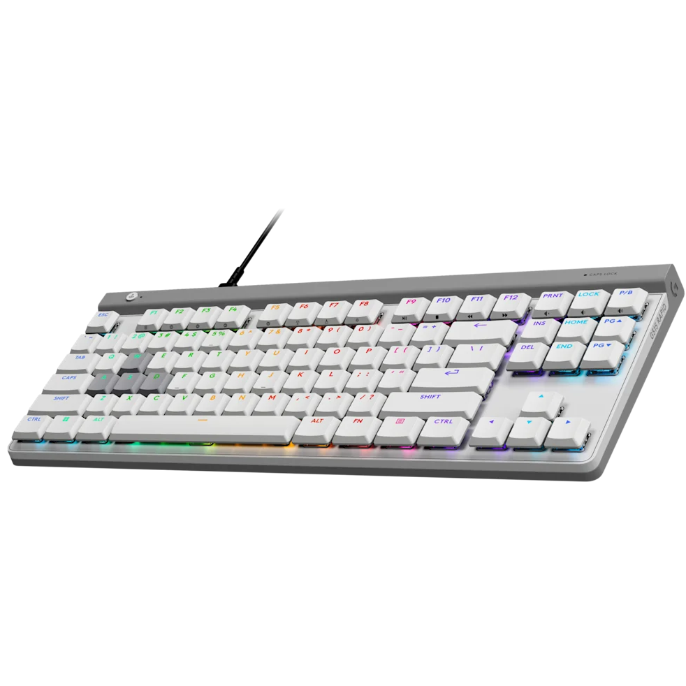 A large main feature product image of Logitech G515 RAPID TKL Low Profile Magnetic Analog Gaming Keyboard (White)
