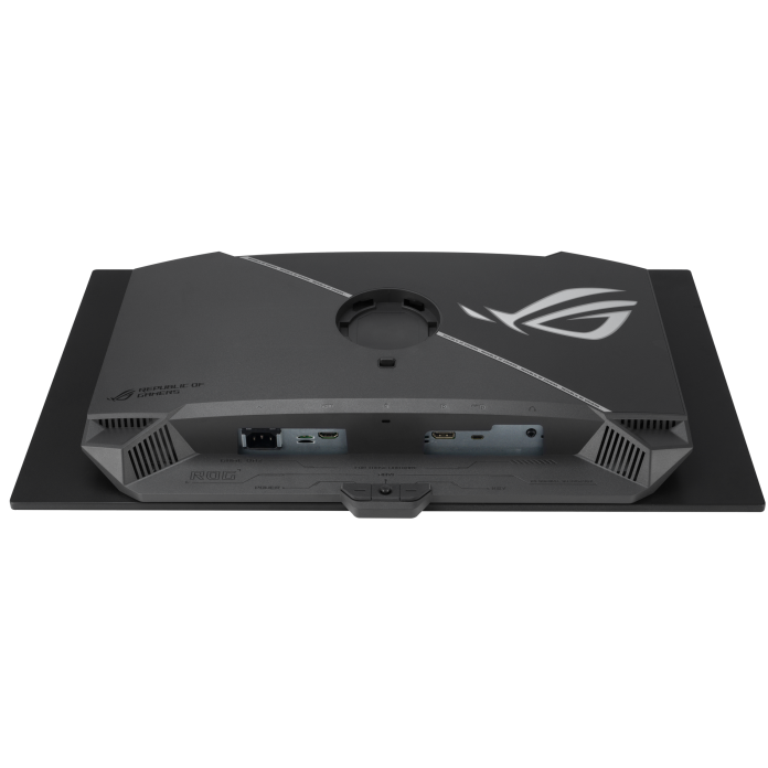 A large main feature product image of ASUS ROG Strix 27" 1440p 280Hz 0.03ms OLED Gaming Monitor