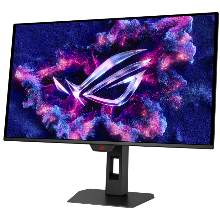 A large main feature product image of ASUS ROG Strix 27" 1440p 280Hz 0.03ms OLED Gaming Monitor