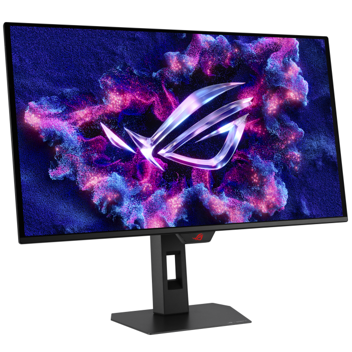 A large main feature product image of ASUS ROG Strix 27" 1440p 280Hz 0.03ms OLED Gaming Monitor