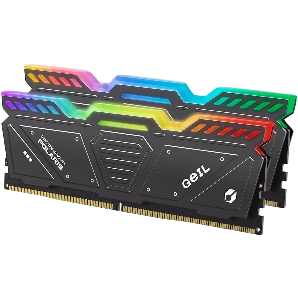 A large main feature product image of GeIL Polaris RGB 32GB Kit (2x16GB) EXPO DDR5-6000 C36 (Grey)