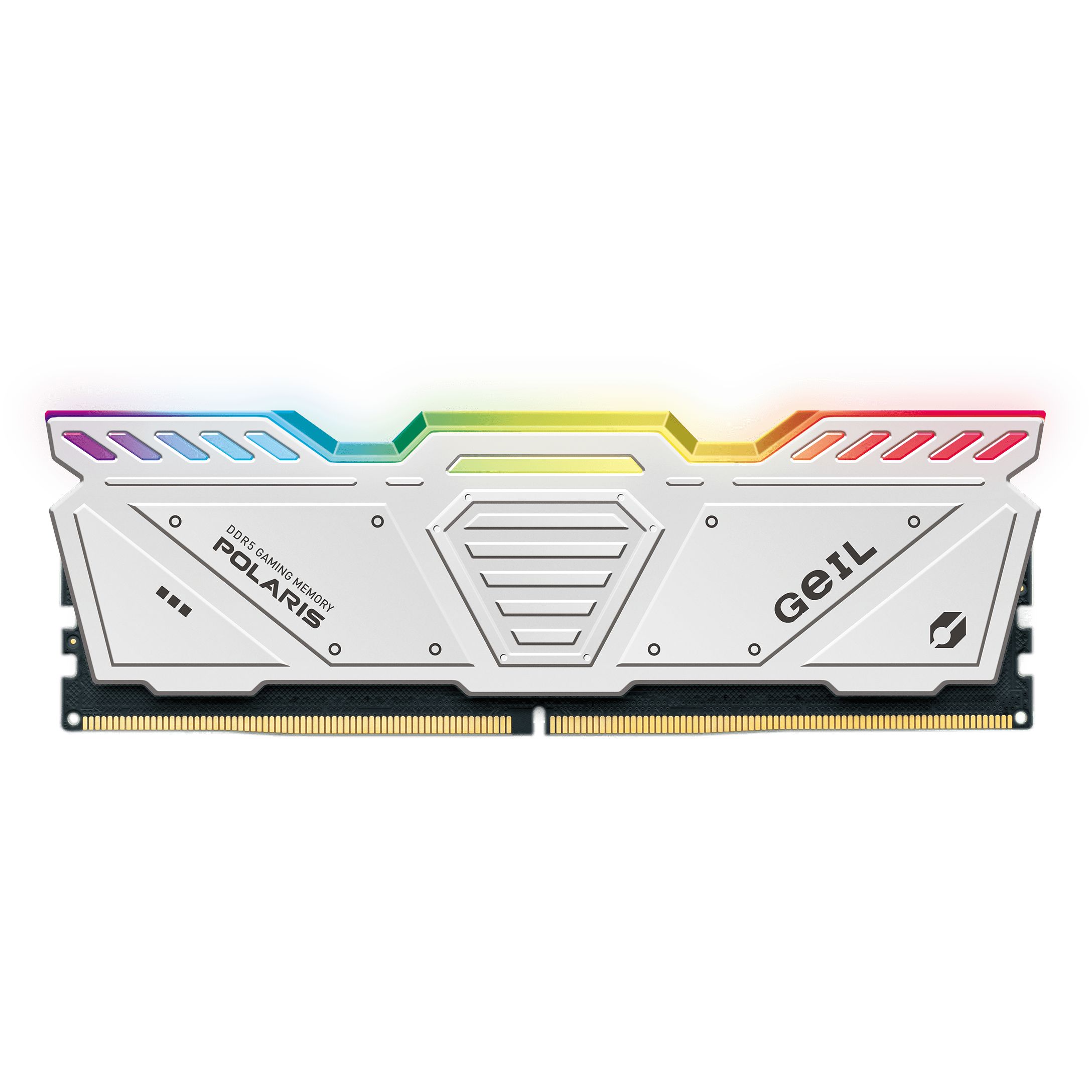 A large main feature product image of GeIL Polaris RGB 32GB Kit (2x16GB) EXPO DDR5-6000 C36 (White)