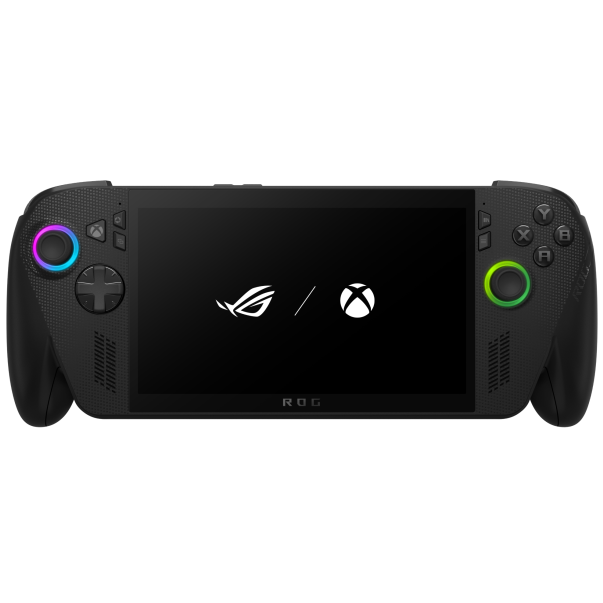 A large main feature product image of ASUS ROG Xbox Ally X - 7" 120Hz, Ryzen AI Z2 Extreme, 24GB/1TB - Gaming Handheld (Black)