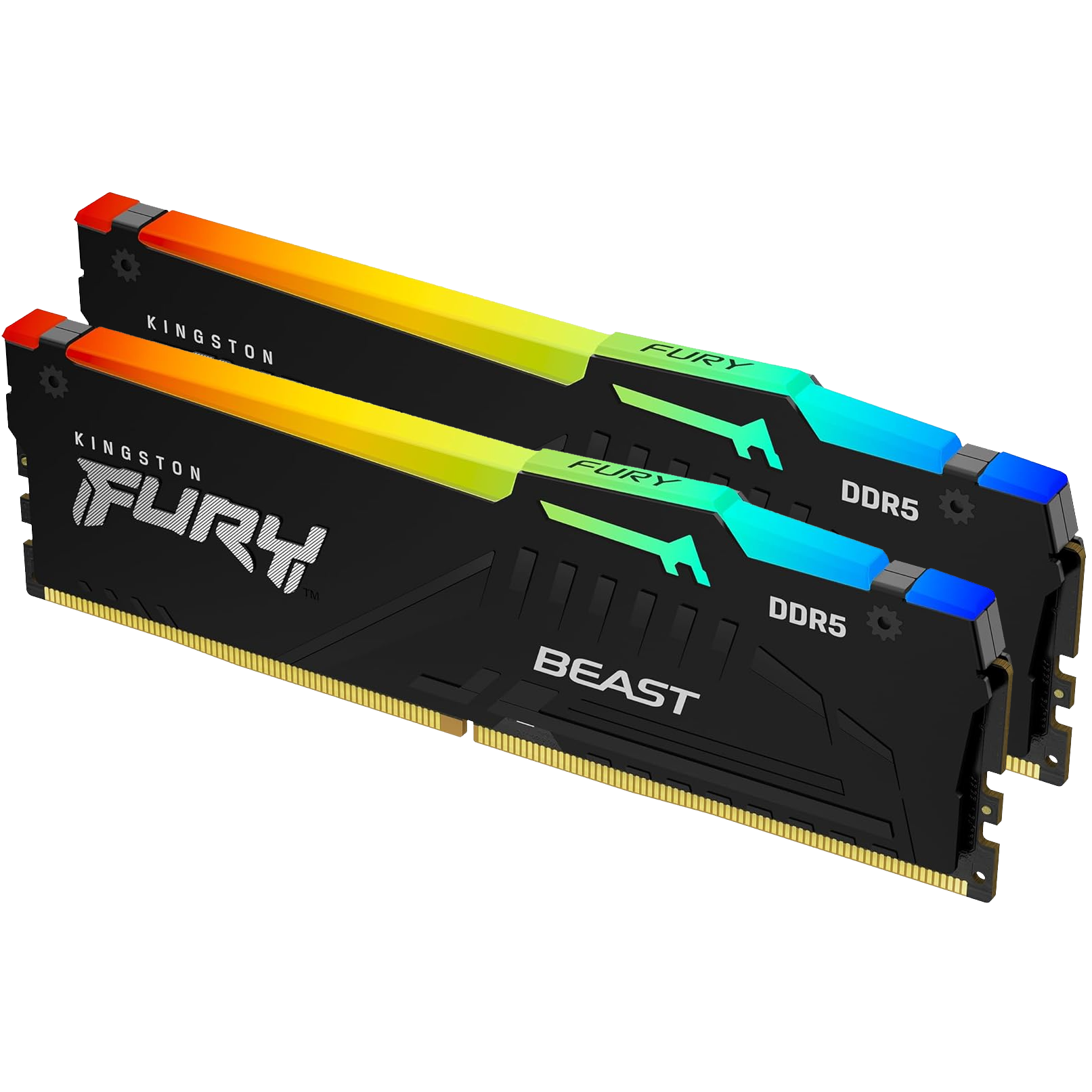 A large main feature product image of Kingston FURY Beast 64GB Kit (2x32GB) DDR5-6000 C36