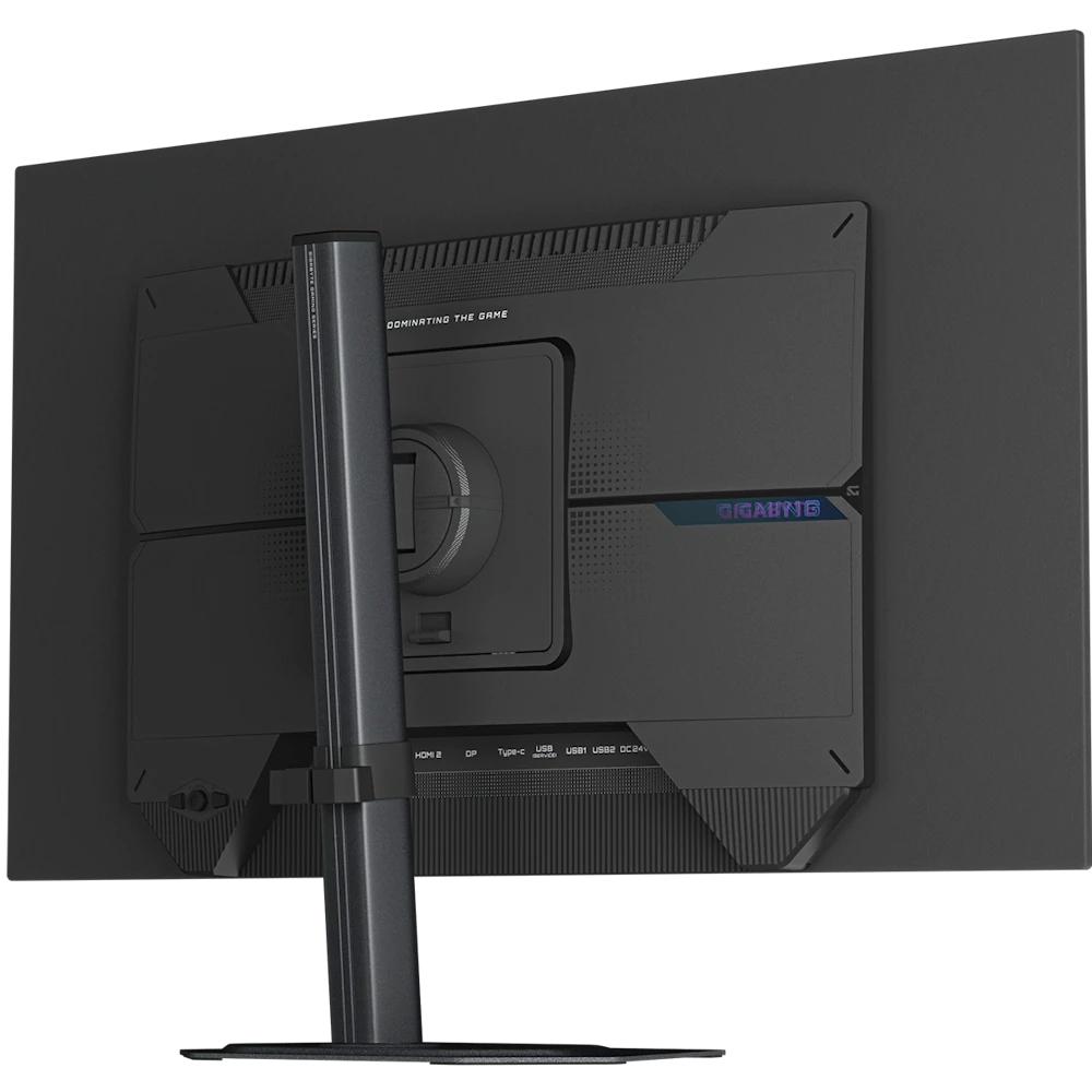 A large main feature product image of Gigabyte MO27Q28G OLED 27" 1440p 280Hz 0.03ms Gaming Monitor