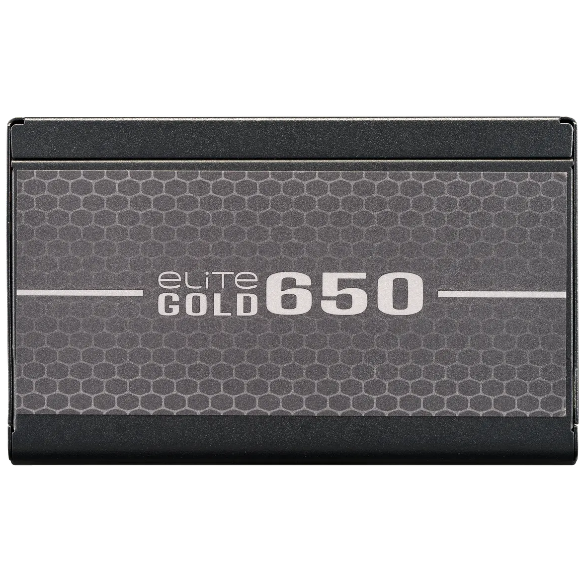 A large main feature product image of Cooler Master Elite Gold 650W ATX 3.1 Modular PSU