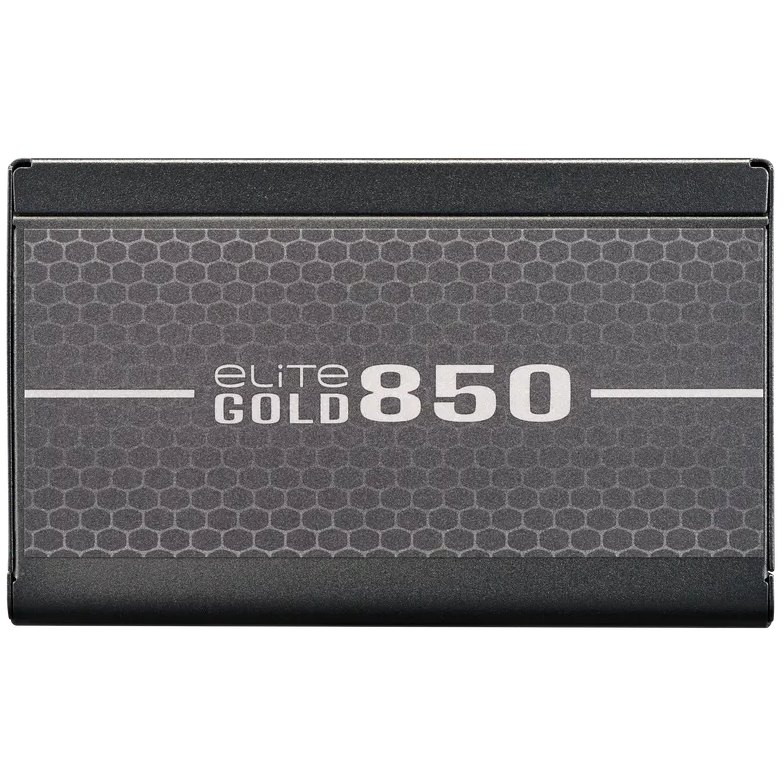 A large main feature product image of Cooler Master Elite Gold 850W ATX 3.1 Modular PSU