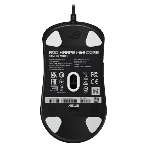 A large main feature product image of ASUS ROG Harpe Mini Core 52g Wired Gaming Mouse