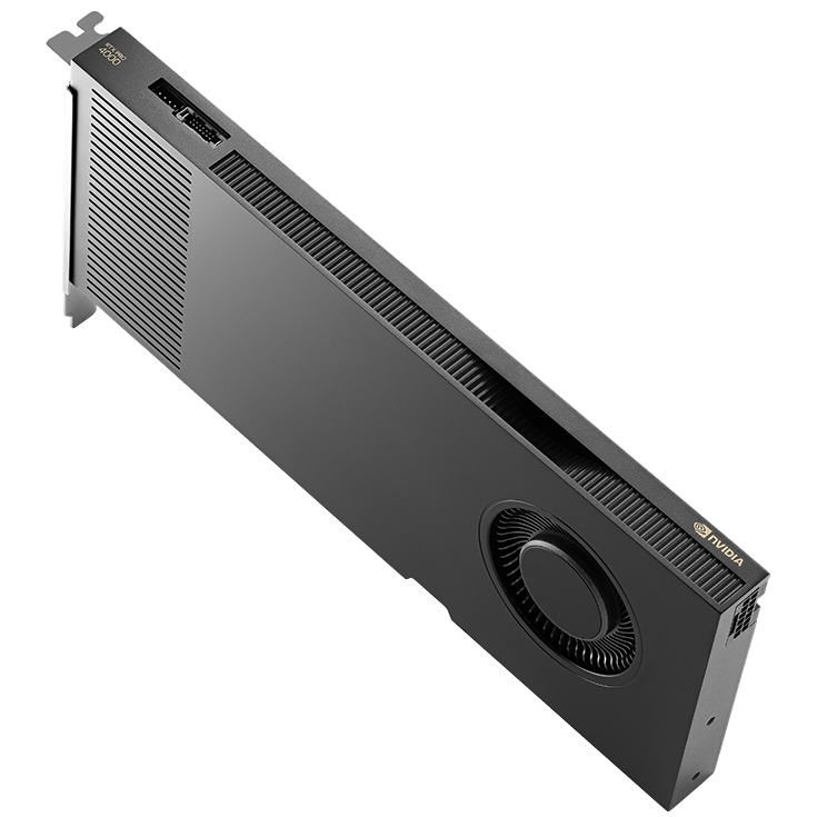 A large main feature product image of Nvidia RTX Pro 4000 Blackwell 24GB GDDR7