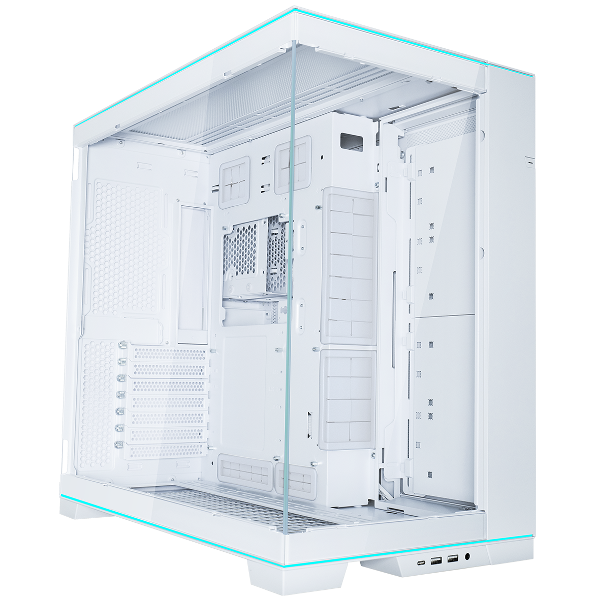 A large main feature product image of Lian Li O11 Dynamic EVO RGB - Mid Tower ATX Case (White)