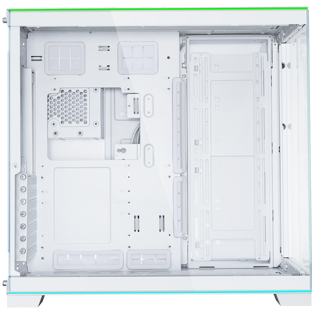 A large main feature product image of Lian Li O11 Dynamic EVO RGB - Mid Tower ATX Case (White)