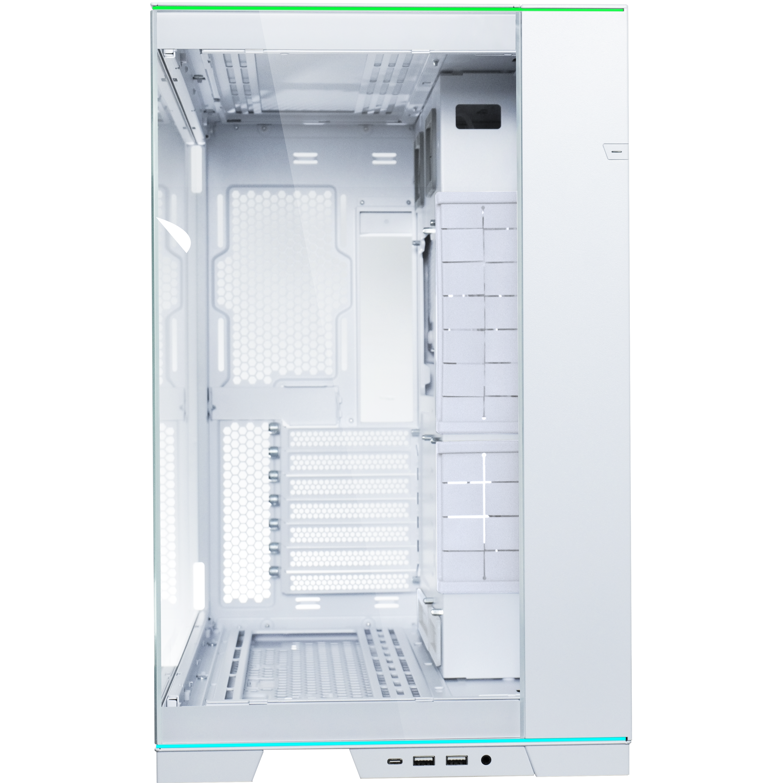 A large main feature product image of Lian Li O11 Dynamic EVO RGB - Mid Tower ATX Case (White)