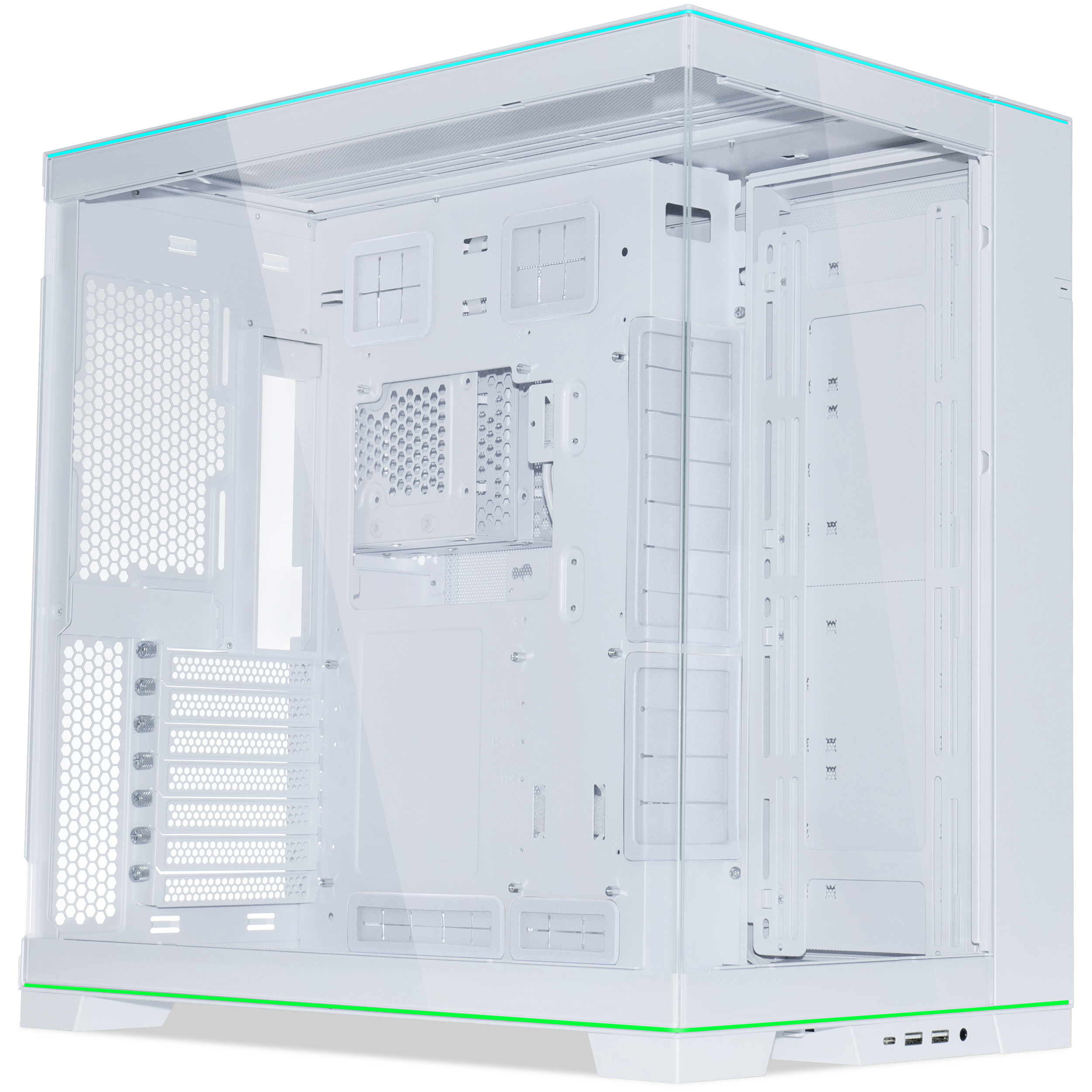 A large main feature product image of Lian Li O11 Dynamic EVO RGB - Mid Tower ATX Case (White)