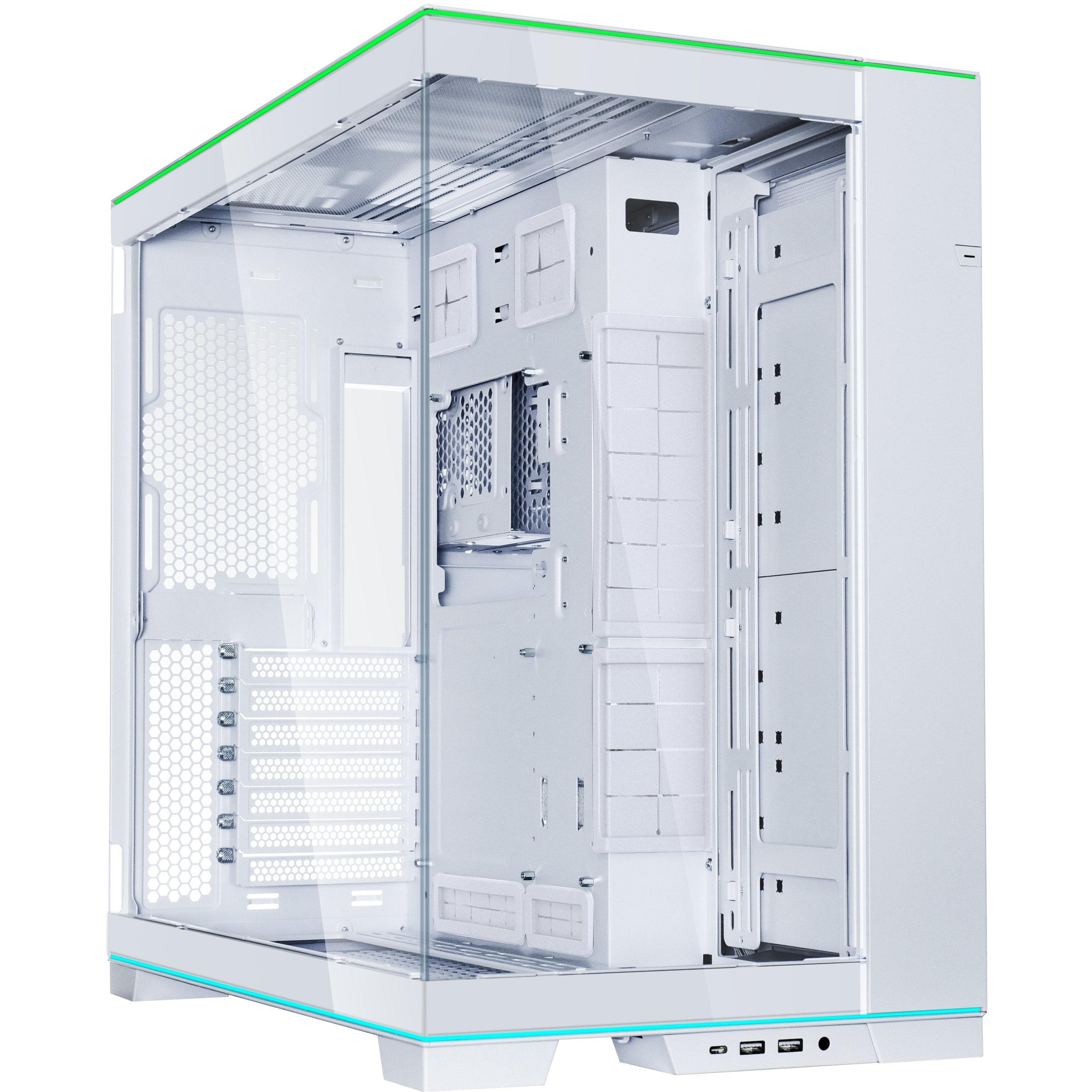 A large main feature product image of Lian Li O11 Dynamic EVO RGB - Mid Tower ATX Case (White)