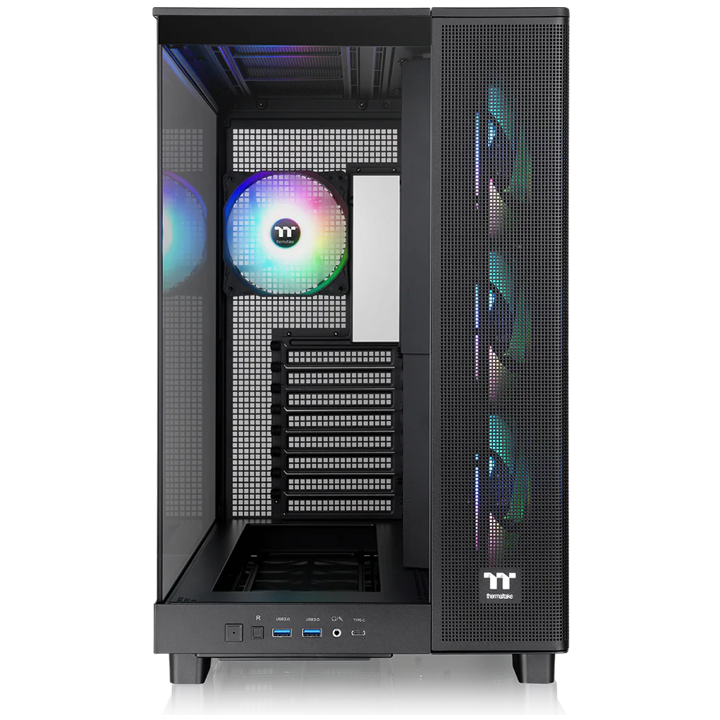 A large main feature product image of Thermaltake View 380 XL Tempered Glass ARGB Mid Tower Case (Black)