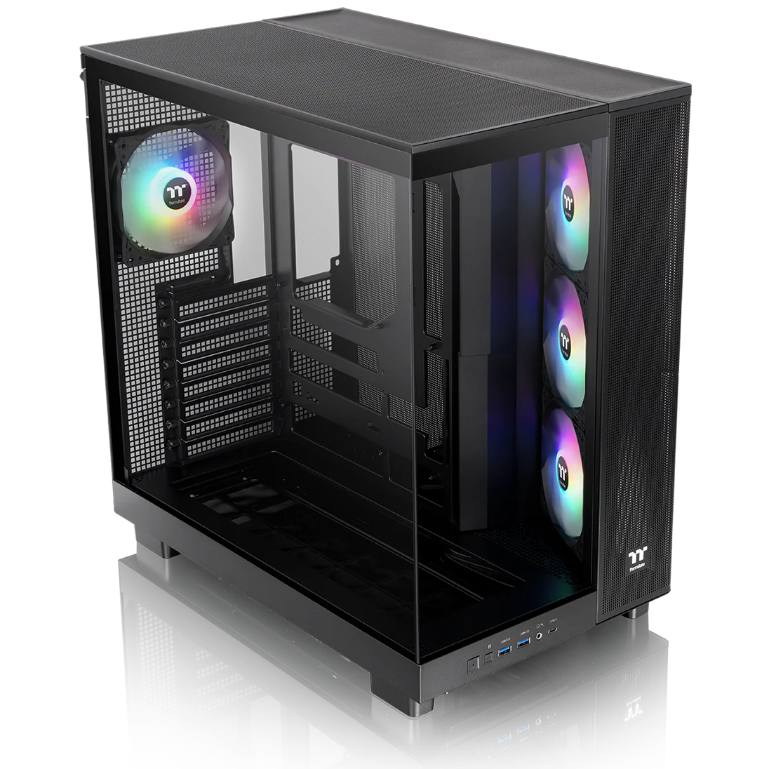 A large main feature product image of Thermaltake View 380 XL Tempered Glass ARGB Mid Tower Case (Black)