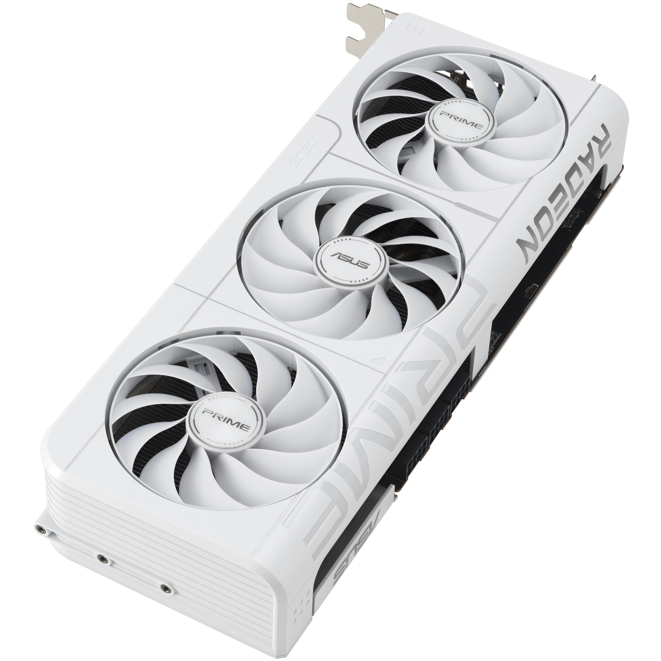A large main feature product image of ASUS Radeon RX 9070 XT Prime OC 16GB GDDR6 - White