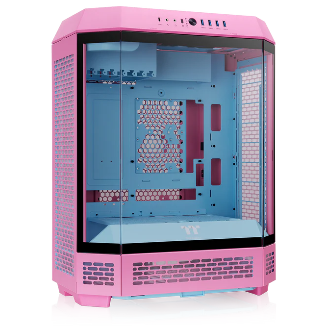 A large main feature product image of Thermaltake The Tower 600 - Mid Tower Case (Bubble Pink)
