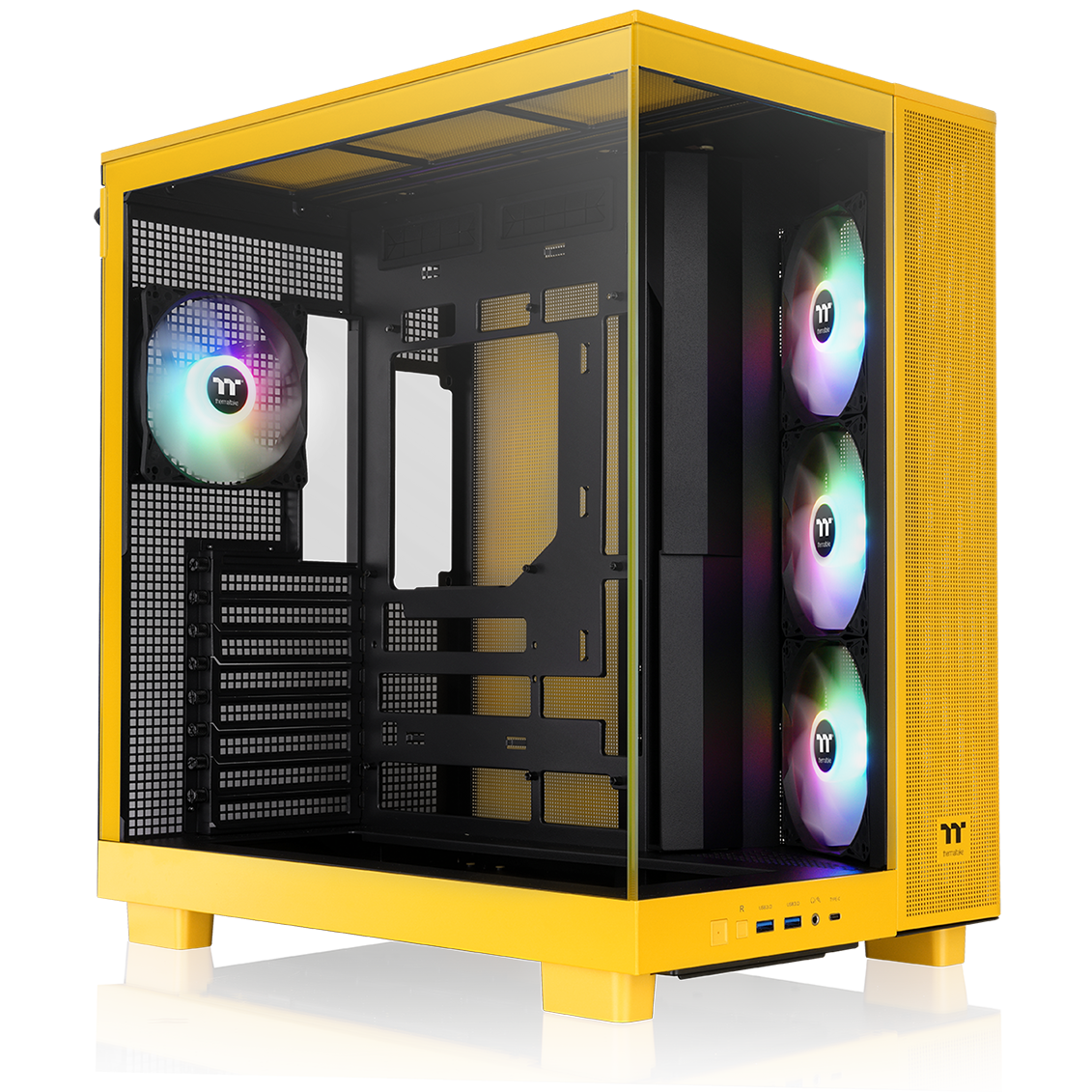A large main feature product image of Thermaltake View 380 XL Tempered Glass ARGB Mid Tower Case (Bumblebee)