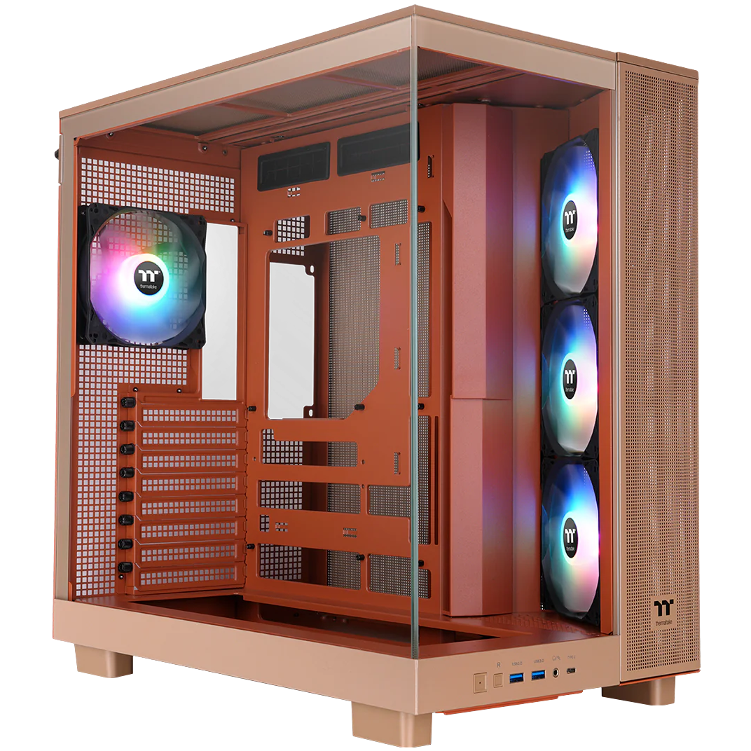 A large main feature product image of Thermaltake View 380 XL Tempered Glass ARGB Mid Tower Case (Gravel Sand)