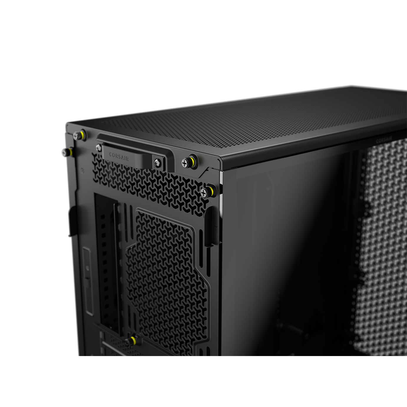 A large main feature product image of EX-DEMO Corsair FRAME 5000D RS Modular Mid Tower Case (Black)