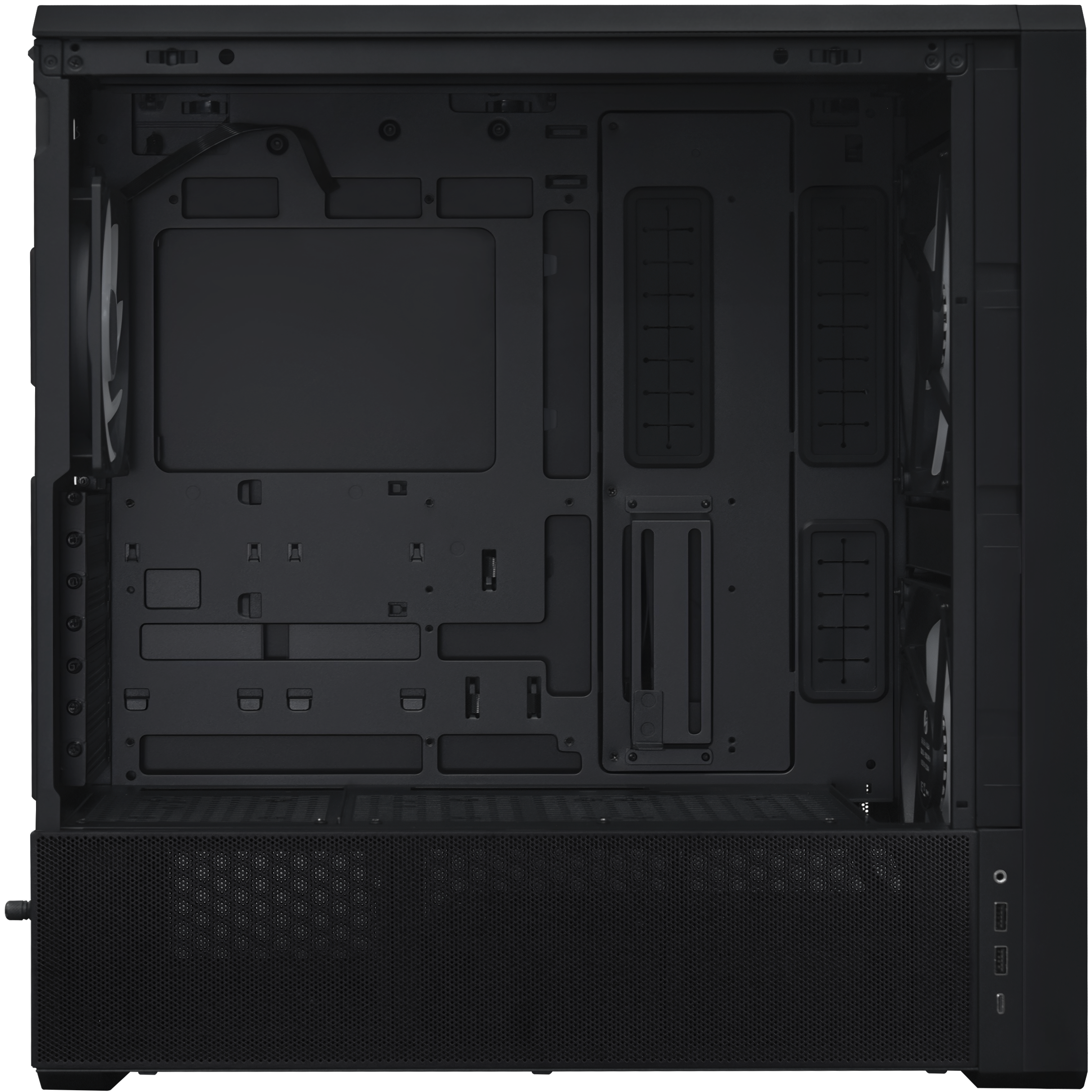 A large main feature product image of Lian Li LANCOOL 217 INF Tempered Glass ARGB Mid Tower Case (Black)