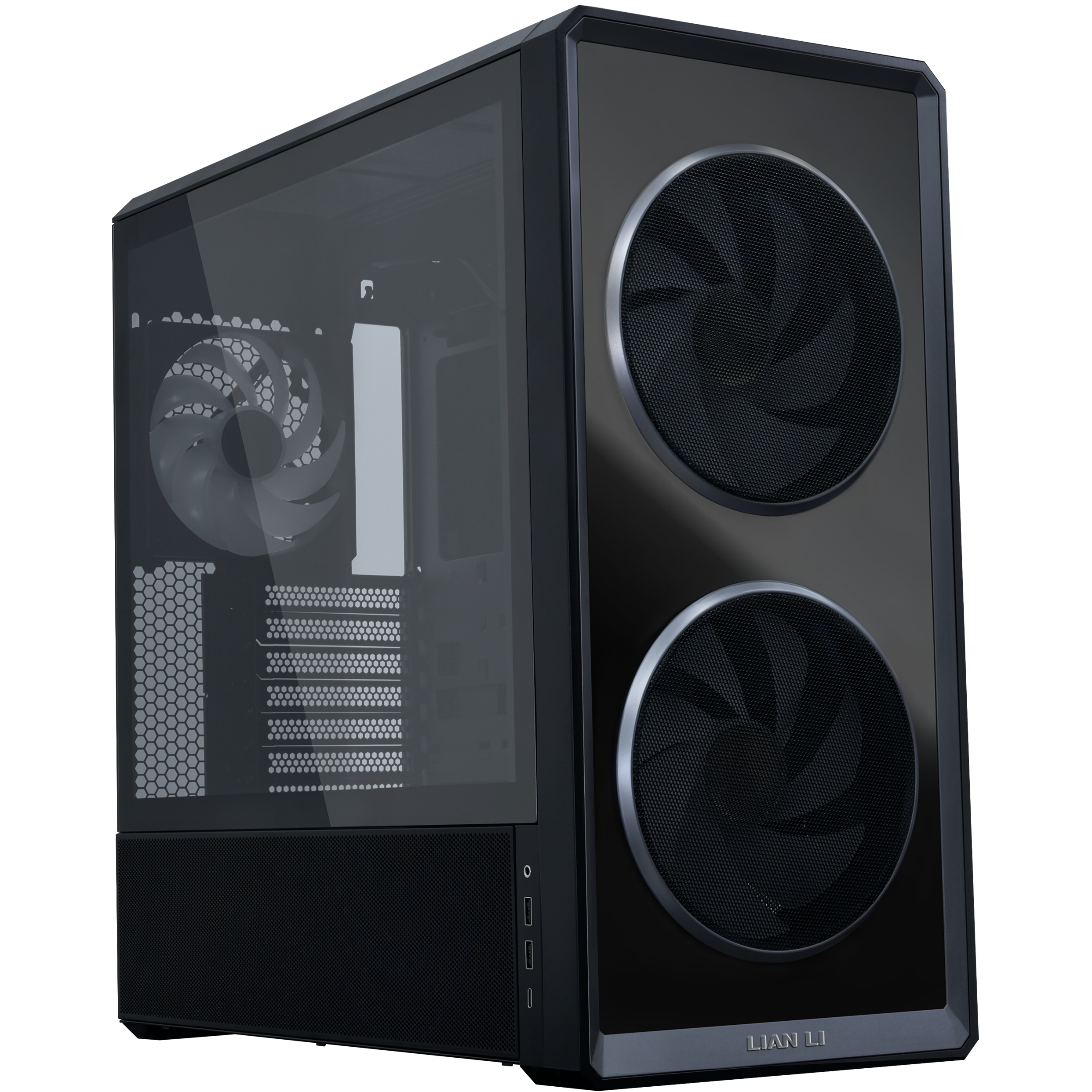 A large main feature product image of Lian Li LANCOOL 217 INF Tempered Glass ARGB Mid Tower Case (Black)
