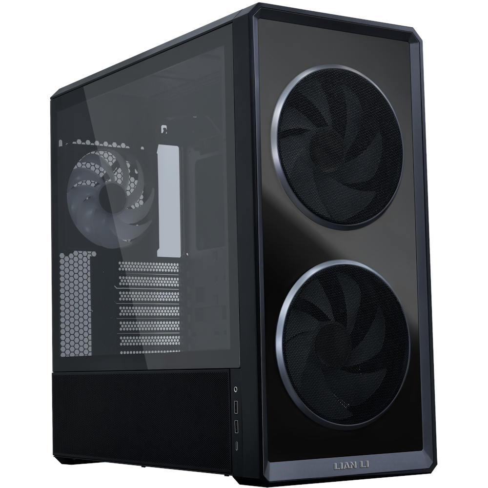 A large main feature product image of Lian Li LANCOOL 217 INF Tempered Glass ARGB Mid Tower Case (Black)