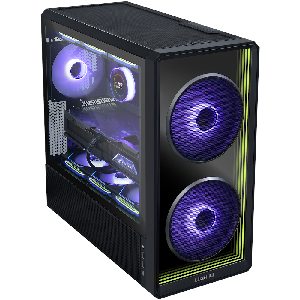 A large main feature product image of Lian Li LANCOOL 217 INF Tempered Glass ARGB Mid Tower Case (Black)