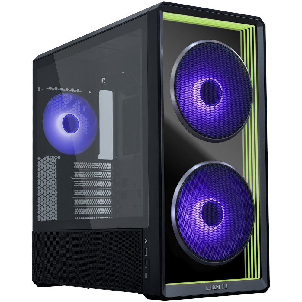 A large main feature product image of Lian Li LANCOOL 217 INF Tempered Glass ARGB Mid Tower Case (Black)