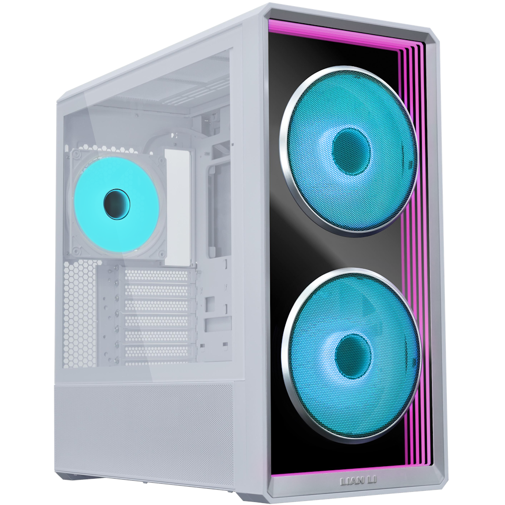A large main feature product image of Lian Li LANCOOL 217 INF Tempered Glass ARGB Mid Tower Case (White)