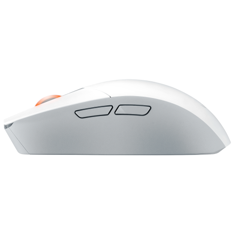 A large main feature product image of ASUS ROG Impact III Wireless Gaming Mouse - White