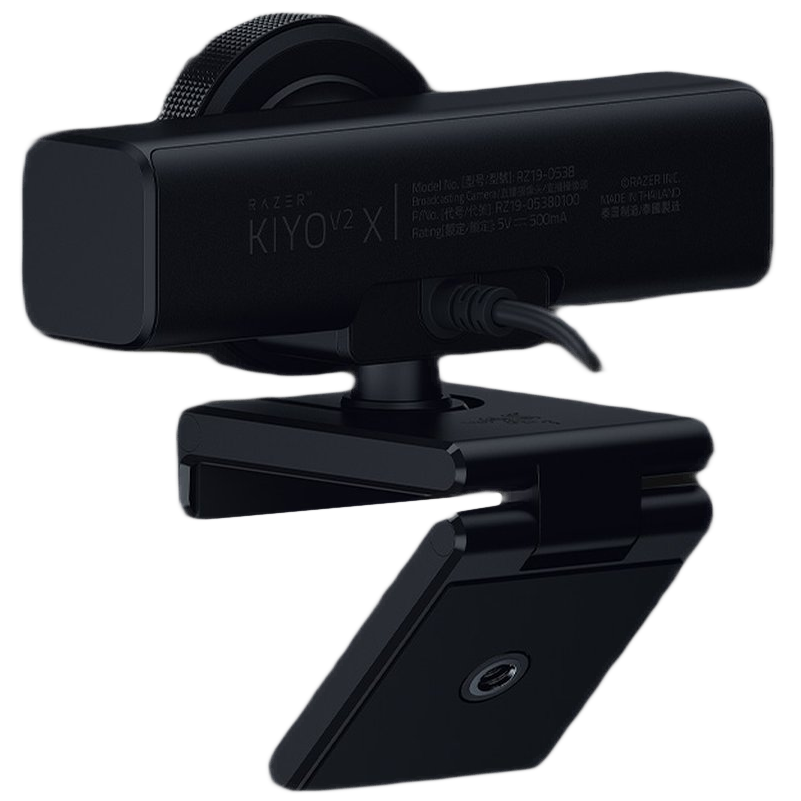 A large main feature product image of Razer Kiyo V2 X - 1080p60 Full HD Streaming Webcam (Black)